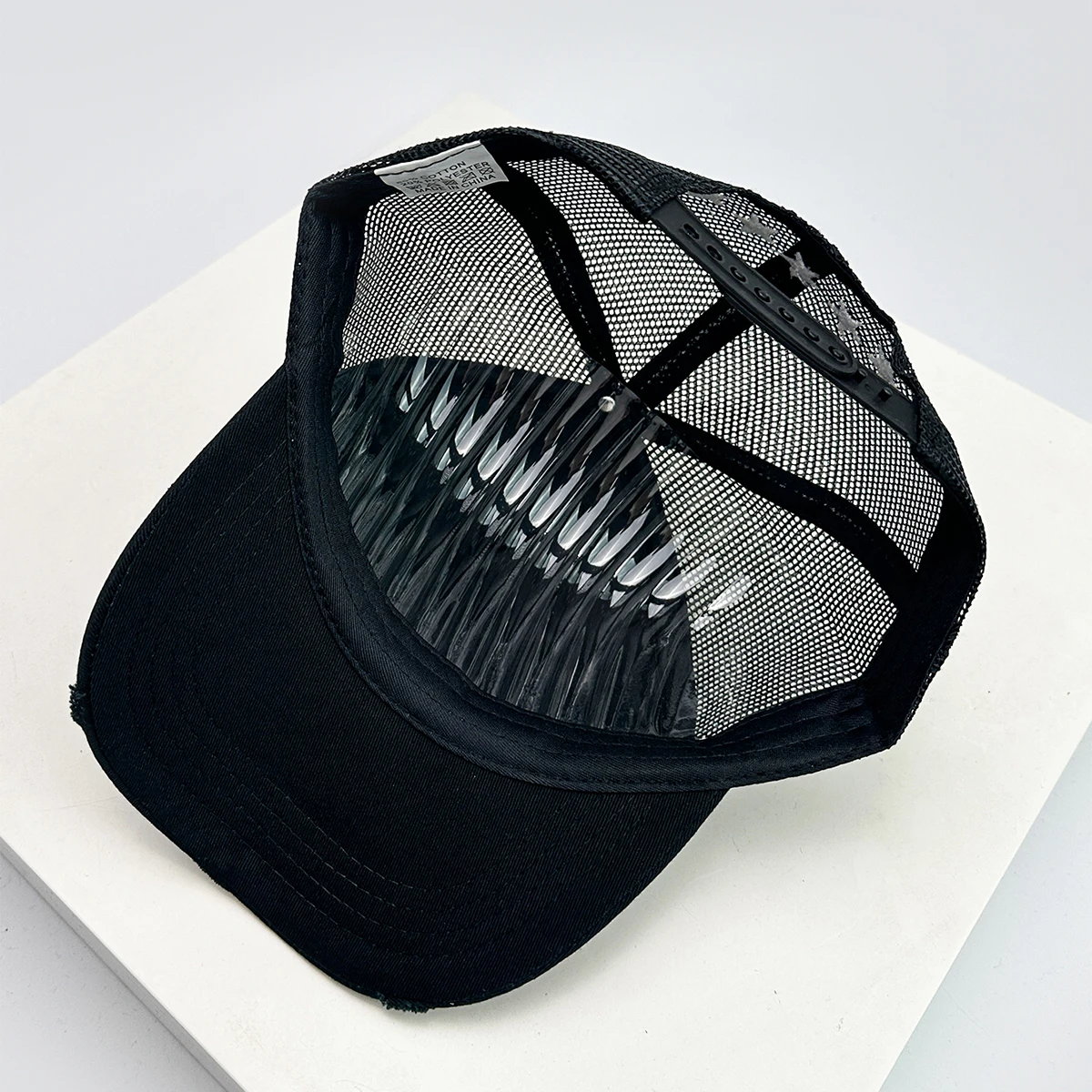 Broken Embroidered Five-pointed Star Baseball Hats Color Block New Unisex Sunshade Personal Trucker Caps Versatile Fashion ins