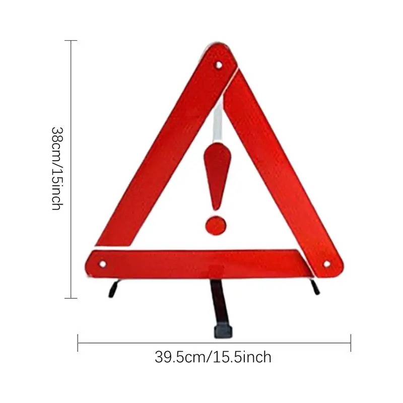 Car Emergency Breakdown Warning Triangle Red Reflective Safety Hazard Car Tripod Folded Stop Sign Reflector reflectante Warning