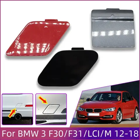 자동차 액세서리 BMW 시리즈 3 F30 / F31 / LCI / M-Sport 2012-2018 용 후면 범퍼 운반 트레일러 쉘 범퍼 장식 캡