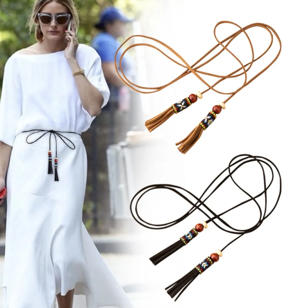 

Dress Decor Dress Belt High Quality All-match Styling Accessories Thin Waistband Bohemian Style Waist Seal