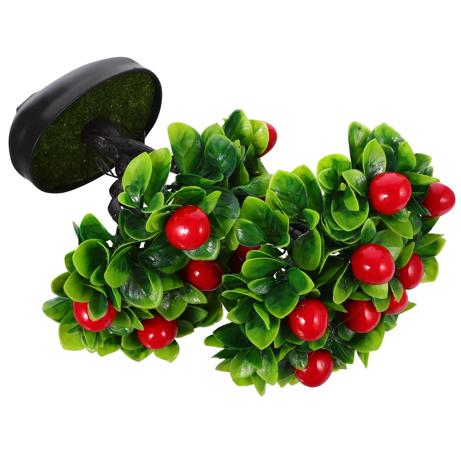 محاكاة شجرة الفاكهة بوعاء النبات بونساي شجرة الفاكهة الاصطناعية للداخلية المنزل مكتب ديكور سطح المكتب الزينة البلاستيك بونساي