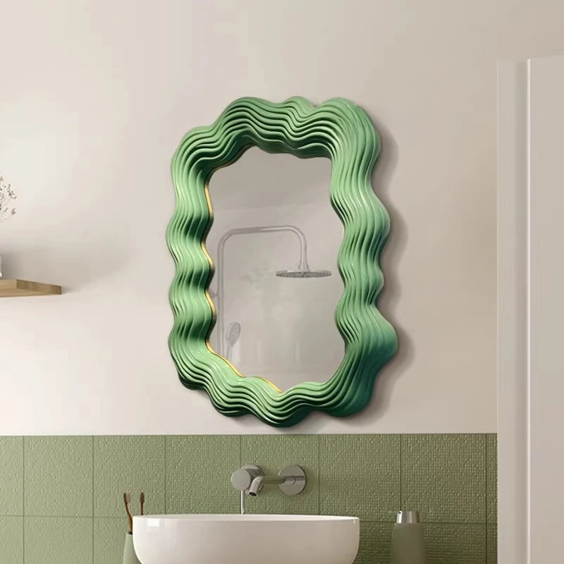 Espelho de modelagem de arte estilo nórdico criativo internet celebridade maquiagem espelho de vestir em forma especial espelho de alto valor irregular