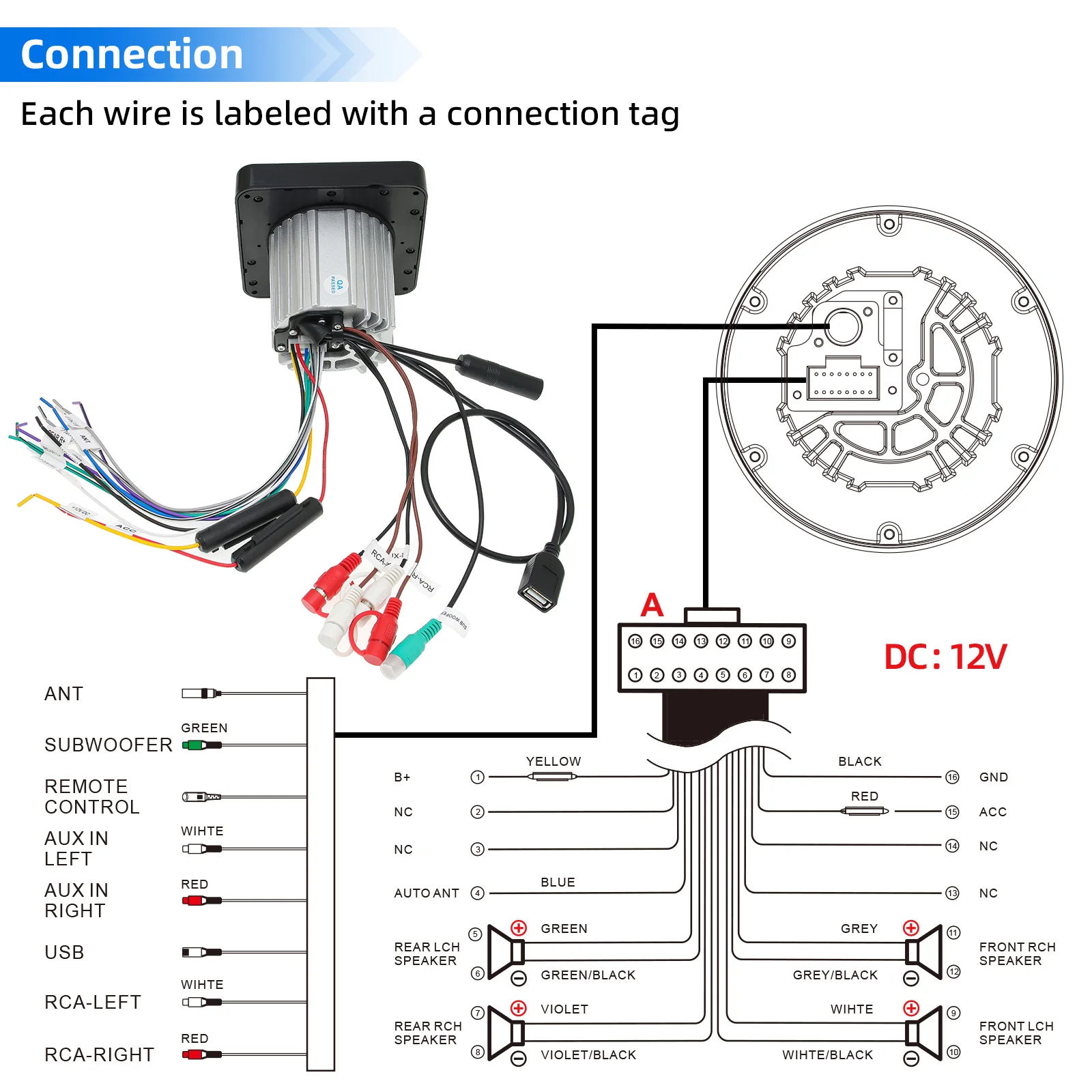 MP3 Marine Radio Barca Stereo Bluetooth compatibile FM AM Lettore audio multimediale digitale Impermeabile per yacht ATV UTV Carrello da golf Motore