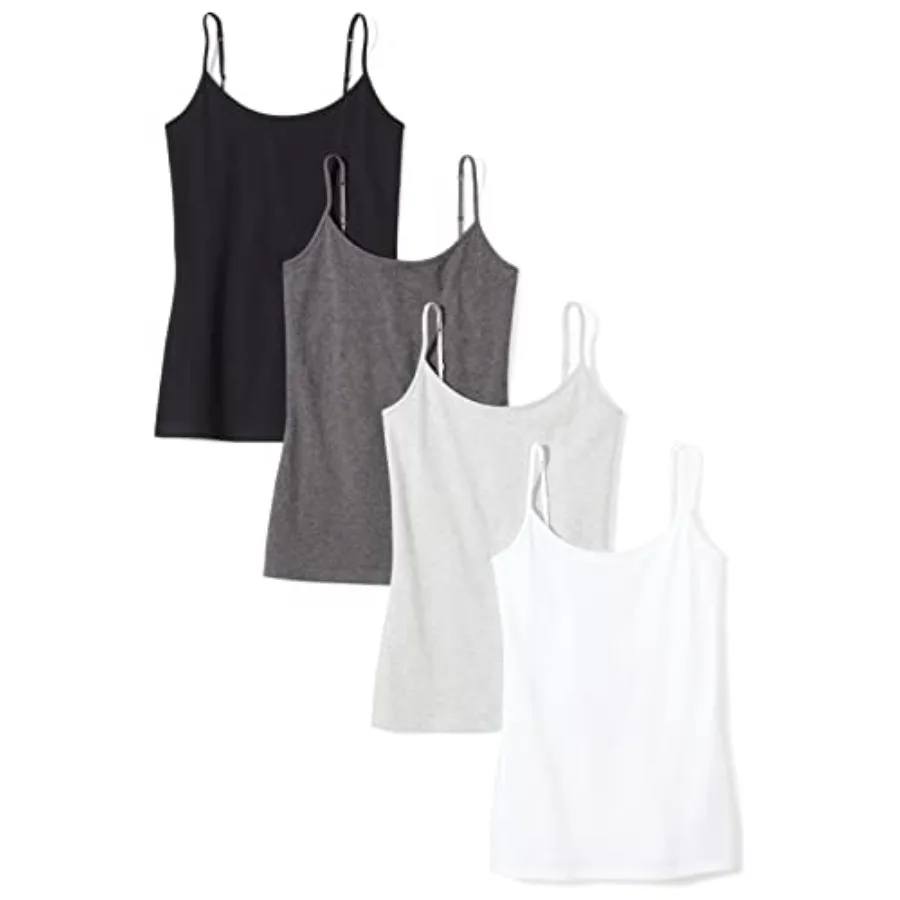 

Women's Slim-Fit Camisole for Layering and Everyday Wear, Pack of 4