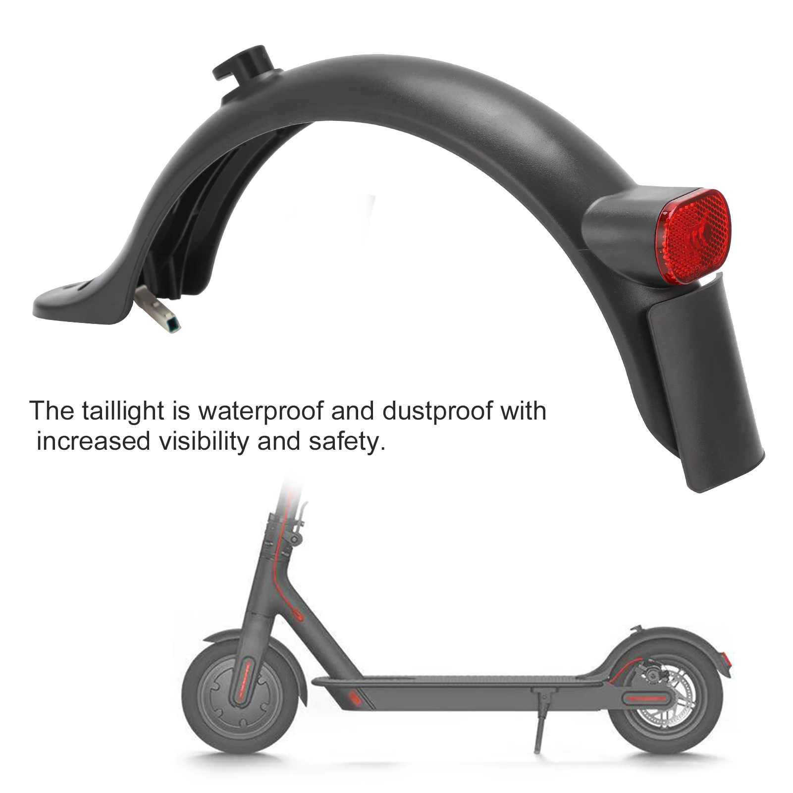 سكوتر كهربائي محمول مدمج، تصميم خلفي فريد من نوعه مع كتلة الضوء الخلفي لـ Mijia M365