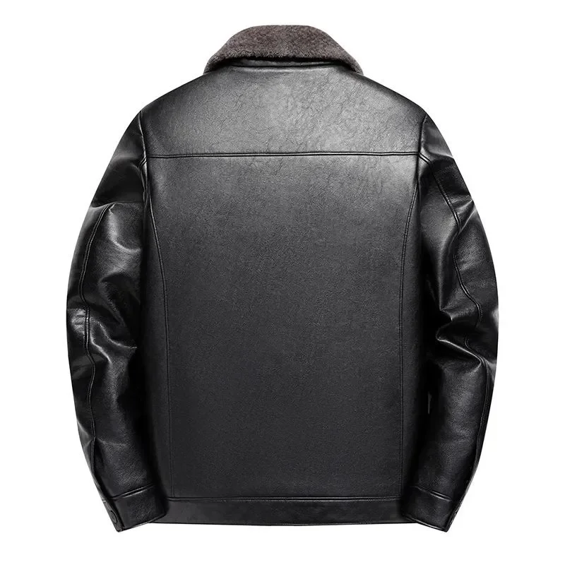 Ledermantel Herren Kleidung Pelzjacke Bomber Mode Lässig Windjacke Frühling und Herbst Hot Outwear Stehen Militär Stickerei