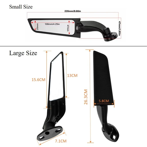 Imagen 2 del producto Para Honda CBR650R F CBR1000RR CBR600RR CBR 250R 300R 400RR 500R espejo de motocicleta ala de viento modificada espejo retrovisor giratorio