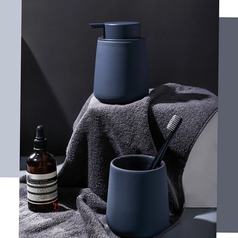 ร้อน!เจลอาบน้ำล้างมือขวดเซรามิคห้องน้ำอุปกรณ์ห้องน้ำ