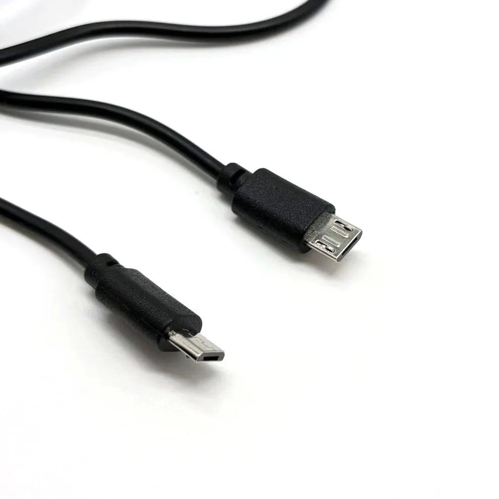 1-5PCS Micro USB Male To Micro USB Male 2 Pin connector Converter OTG Adapter Data Extension Cable for Keyboards Phone Tablets