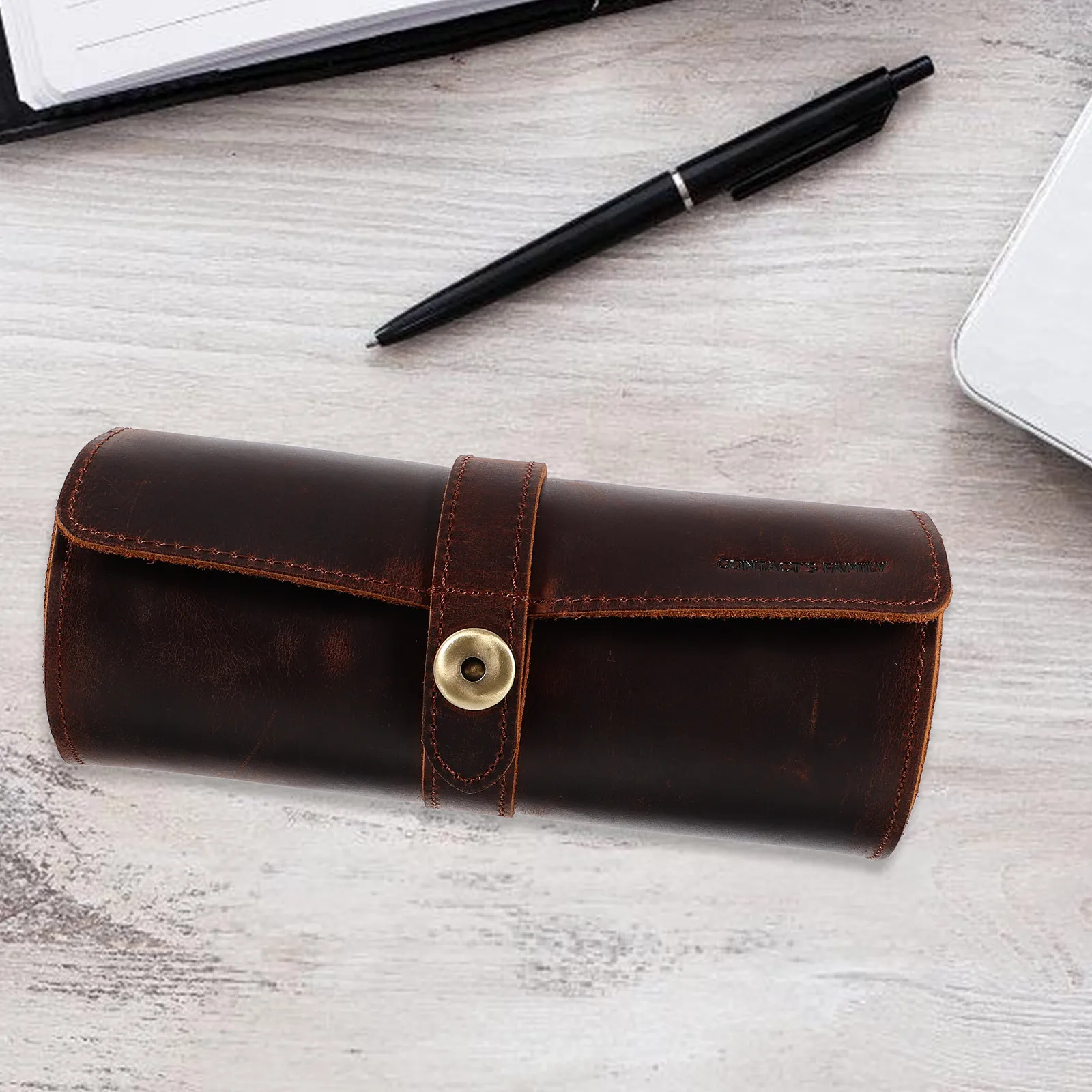 

Watch Case Roll with 3 Secure Compartments Gentle Interior Snap Closure Travel Watch Organizer for Men Women Gift Box
