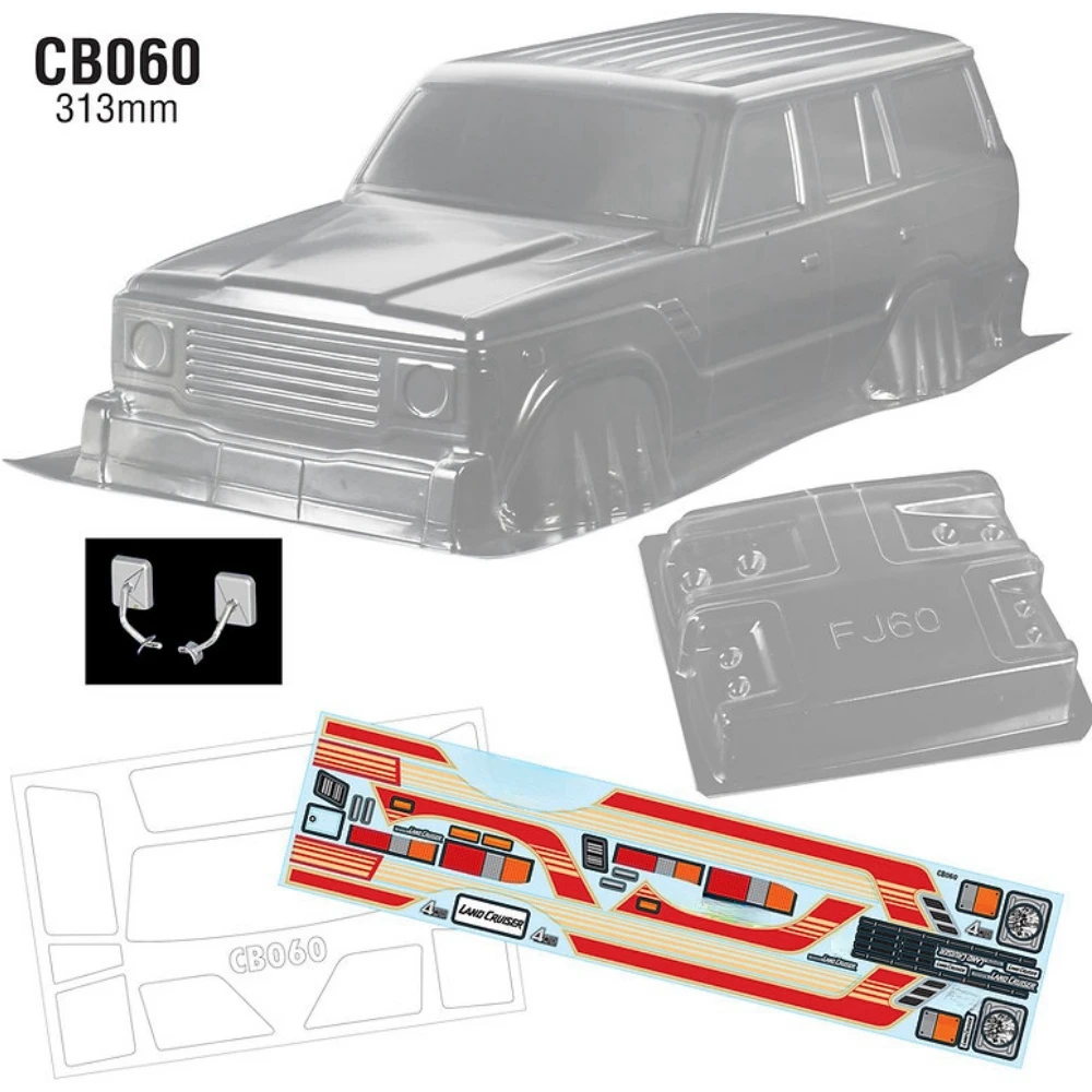 CB060 1/10 Landcruiser FJ60 Crawler Body 313mm for TRX-4 SCX10