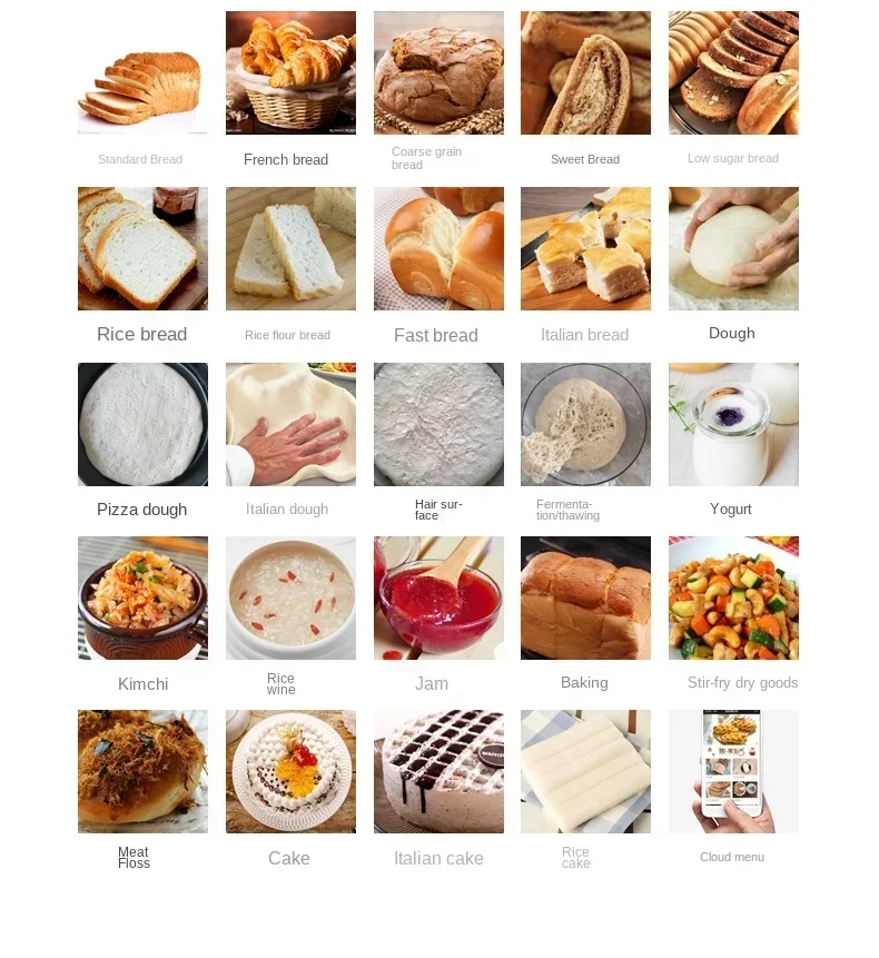 เครื่องทําขนมปัง EASTPOLE อเนกประสงค์ - เครื่องอบขนมที่บ้านมัลติฟังก์ชั่นสําหรับขนมปัง เค้ก การหมักแป้ง และซาลาเปานึ่ง 220V