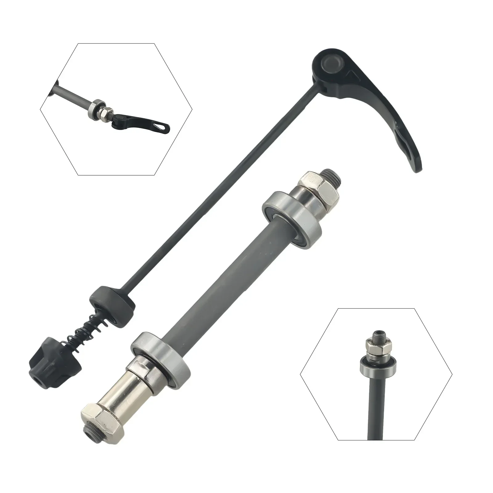 MTB Bike Axle Quick Release Skewer Front Rear Bicycle Axle  Wheel Hub With 2 Bearings   Bike Rear Axle Modification Accessories