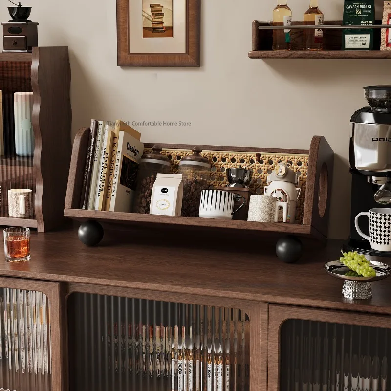 Estante de livros moderna retrô em madeira maciça, rack nórdico premium para estudo, prateleira de armazenamento para mesa, material de escritório e casa, porta-copos FYCH