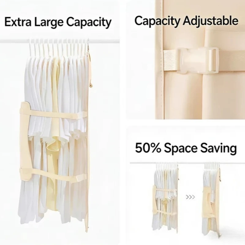 Wardrobe Compressed Storage Board Closet Space Saver Compression Strap for Down Jacket Coat Sweater Travel Clothes Organizer Bag