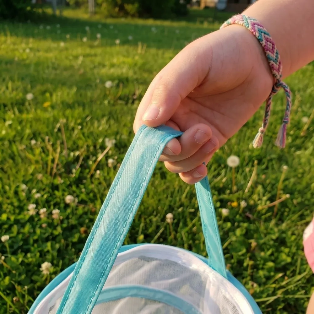 Zipper Lid Cylindrical Mesh Cage Lightweight Structure Portable Design Butterfly Enclosure Practical Design Easy To Carry
