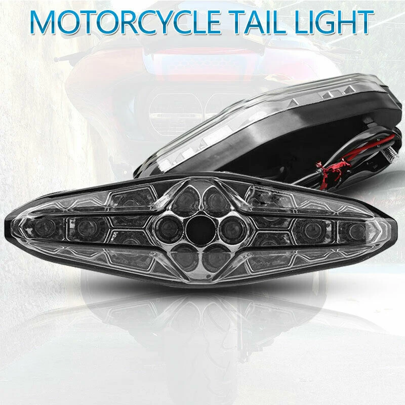 Universal Motorcycle Brake Rear Stop Running Tail Light 15 LED ATV Dirt Bike 12V