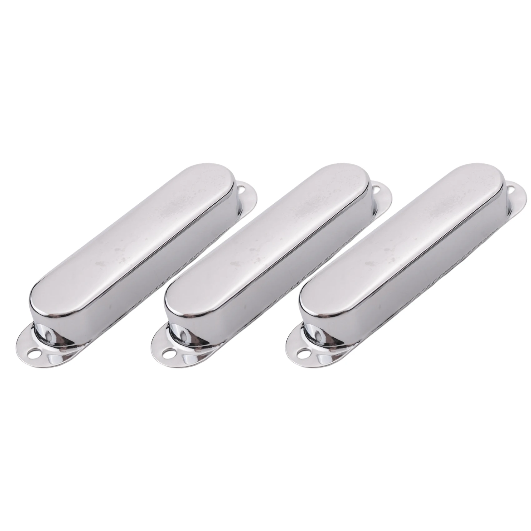 

HOES-3Pcs Chrome Metal Sealed ST Guitar Pickup Covers 3 Closed Single Coil Pickup Cover For Stratocaster