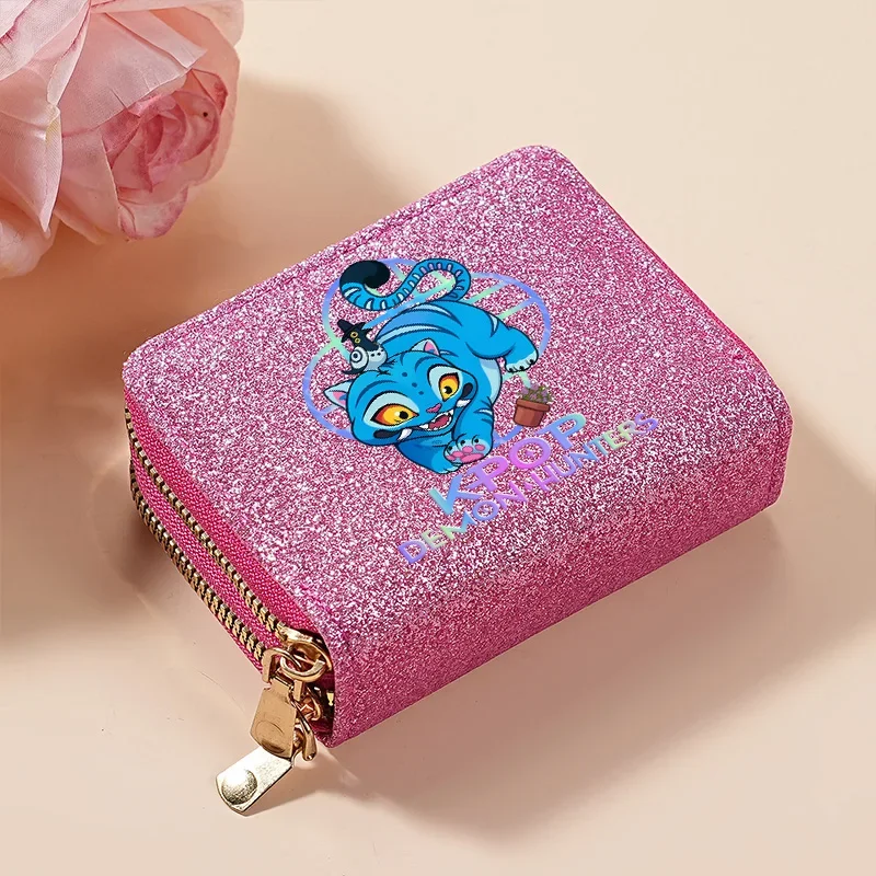 K-pop Saja Boy Huntrix محفظة نسائية للعملات المعدنية هدية k pop Warriors HUNTRX رومي ميرا زوي حقيبة بسحاب طالب شيطان الصيادين محفظة أنيمي #4