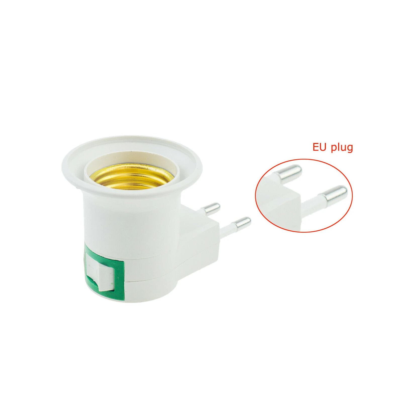 1-3PCS E27 LED Light Socket  White Lamp Holder To EU Plug/US Plug Holder Adapter Converter ON/OFF for Bulb Lamp