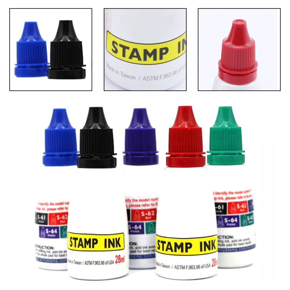 Self Inking Refill Ink 25cc Water Based Ink for For stamps Compatible with All Self Inking For stamps and Stamp Pads