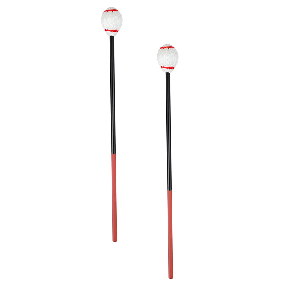 

2pcs Hammer Carbon Fiber Handle Durable Marimba Mallets Marimba Hammers Percussion Sticks Musical Accessories