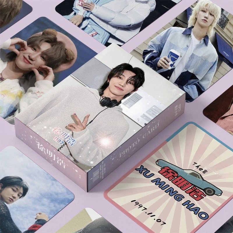 55pcs KPOP Miniteen The8 Person Laser Small Photos Card LOMO Card Fans Collectible Gift Postcard Photocard