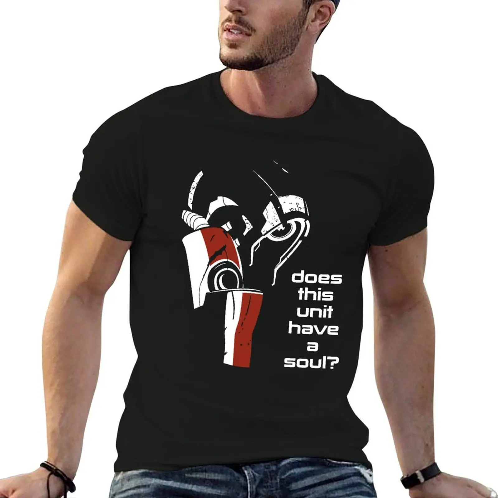 Does This Unit Have A Soul T-Shirt summer top topping mens graphic t-shirts big and tall