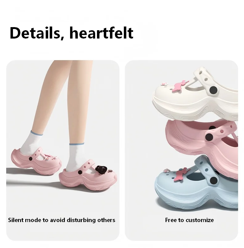 SHAJI Sommer Modische Rutschfeste Clogs für Damen, 2026 Neue Rosa Plateau-Slides Lässige Outdoor-Kleidungs-passende Schuhe – Detail 14