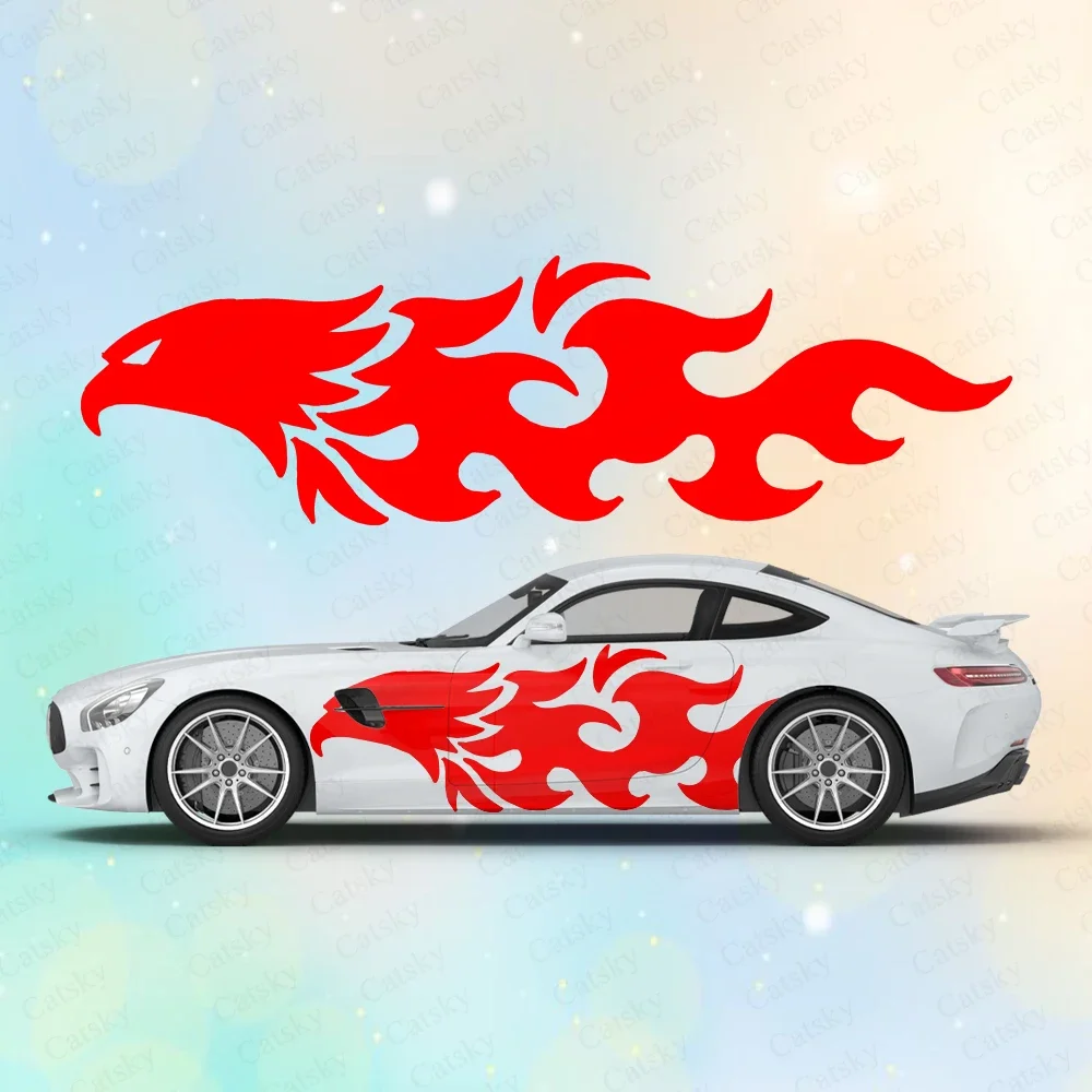 Eagle Flame Large Car Stickers and Decals Car Body Stickers Car-Side Decals Waterproof Car Vinyl Stickers