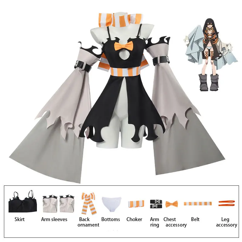 

Female Fictional Character Cos Costume Full Accessories Set Cartoon Game Themed Dress Suit For Convention