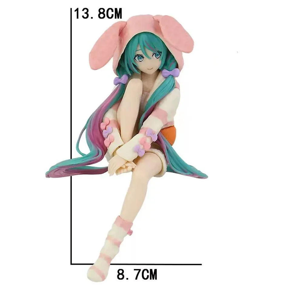 Neue 15CM Anime HATSUNE MIKU Figur Noodle Stopper Figur Hasenohren-Pyjama Modell Spielzeugpuppe Actionfigur Sammlerstück Geschenk PVC