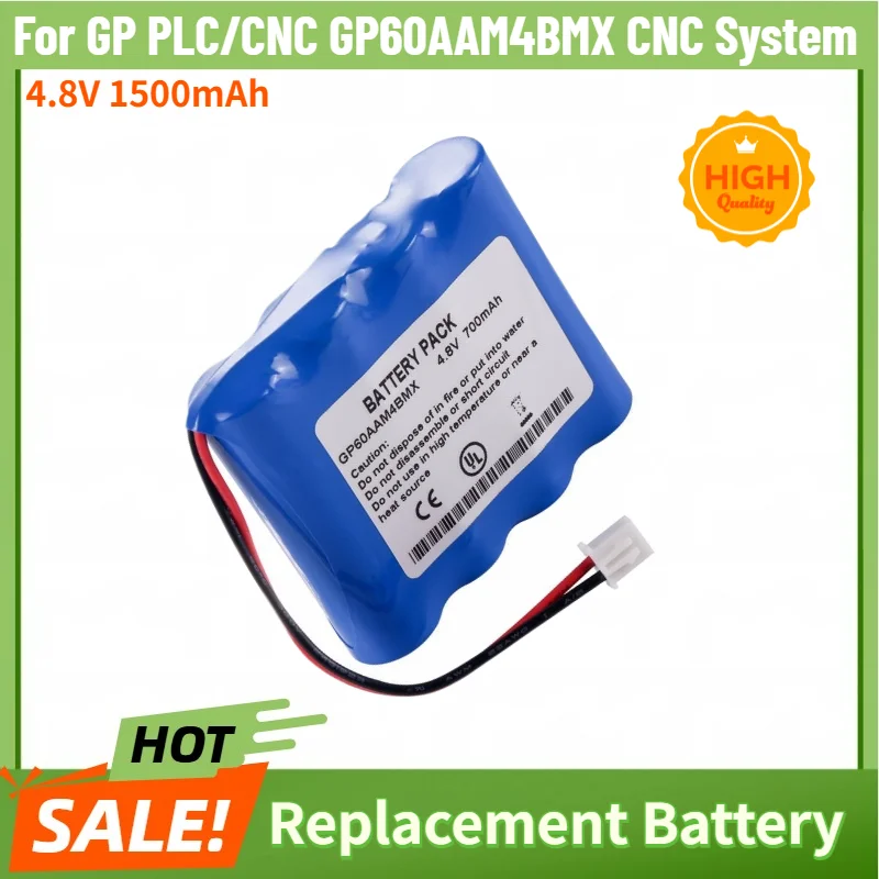 Battery for GP PLC/CNC GP60AAM4BMX CNC System Brand New High Quality Replacement Battery 4.8V 1500mAh