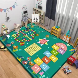 Alfombra de franela de campo de campaña para niños, alfombra para dormitorio, sala de estar, mesita de noche, decoración del hogar, alfombra antideslizante