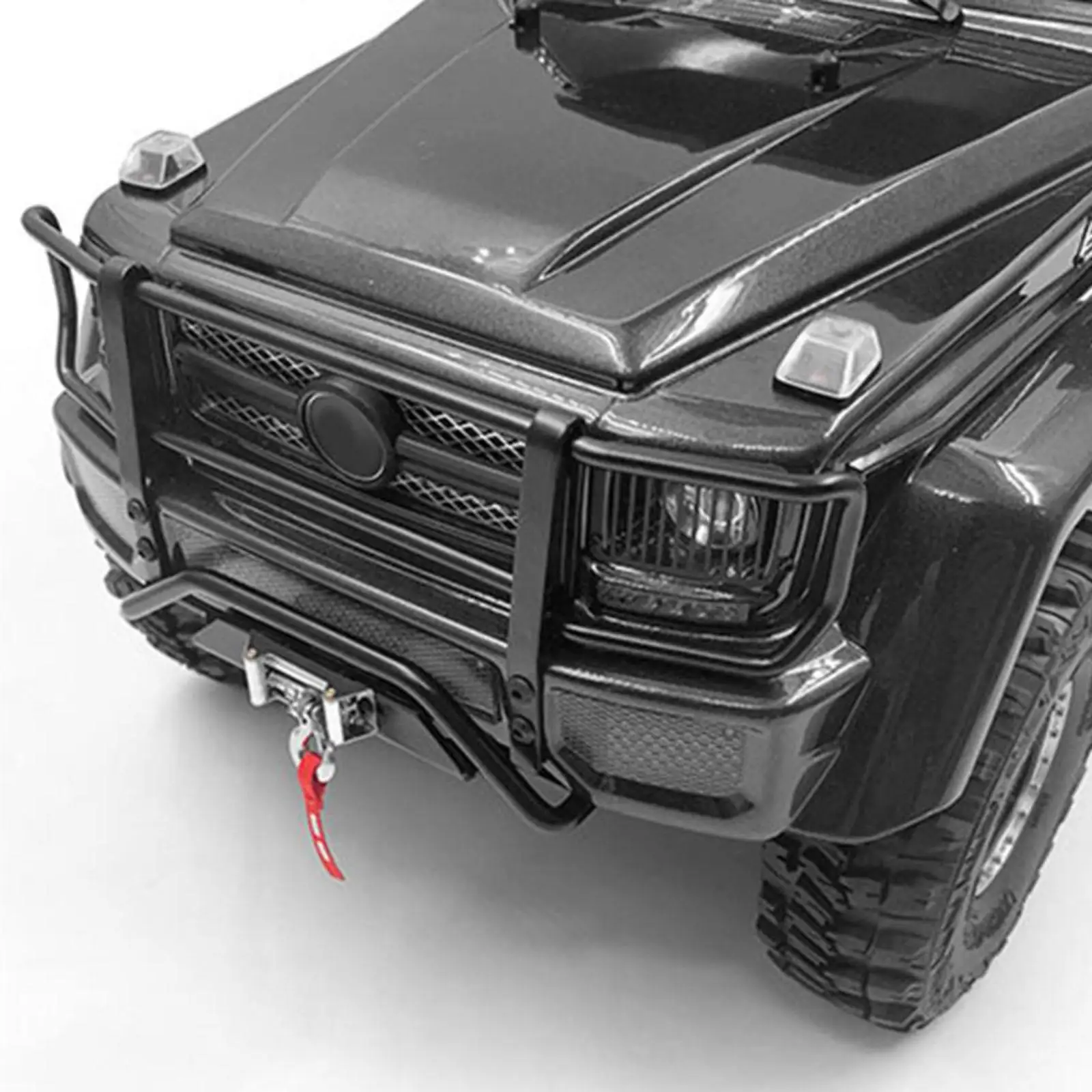 Metal Front Bumper for TRX6 G63 TRX4 G500 6x6 1:10 Scale RC Crawler Front Upper and Lower Bumper Parts Upgrades Accessories