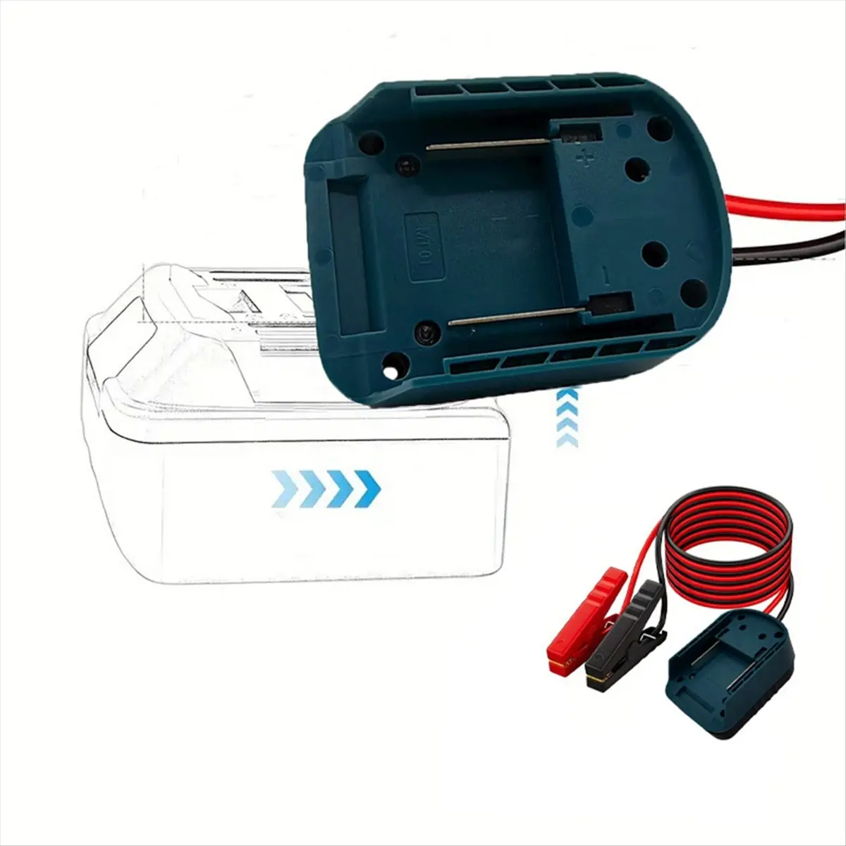 

Квалифицированные зажимы для перемычек для аккумуляторов Makita 18 В с адаптером аккумулятора Power Wheel, перемычка стартера для запуска автомобилей