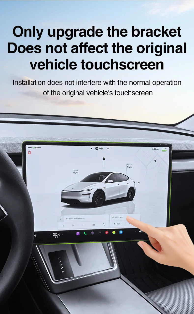 Für Tesla Modell Y Juniper Modell 3 Highland 2025 Auto Schwenk Halter Halterung Tilt Bildschirm Rotierenden Halterung Kit Display Monitor Drehen – Detail 4