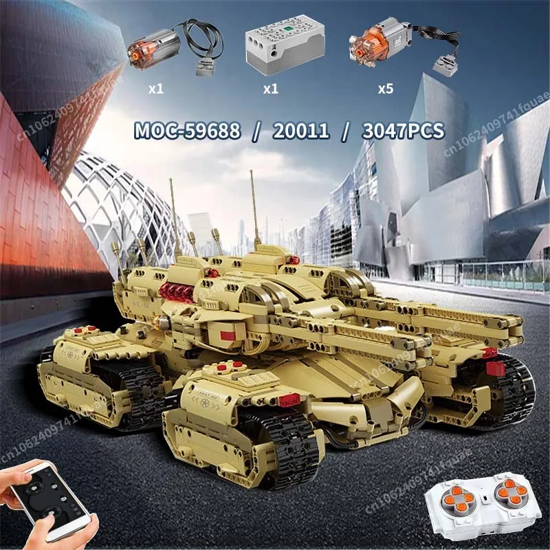 

Mammoth Tank Model Kit MOULDKING 20011 Educational Toys for Boys 3296Pcs MOC-59688 High-tech Bricks Blocks Building Toy Car gift