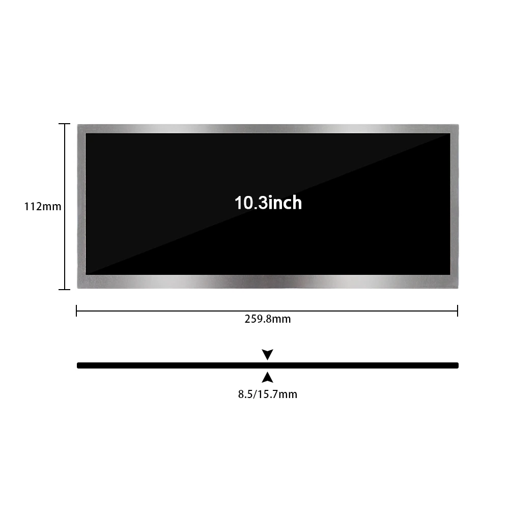 10.3 inch 1920x720 High Bright TFT LCD screen Sunlight Readable HSD103KPW2 HDMI Controller board for Automotive Display