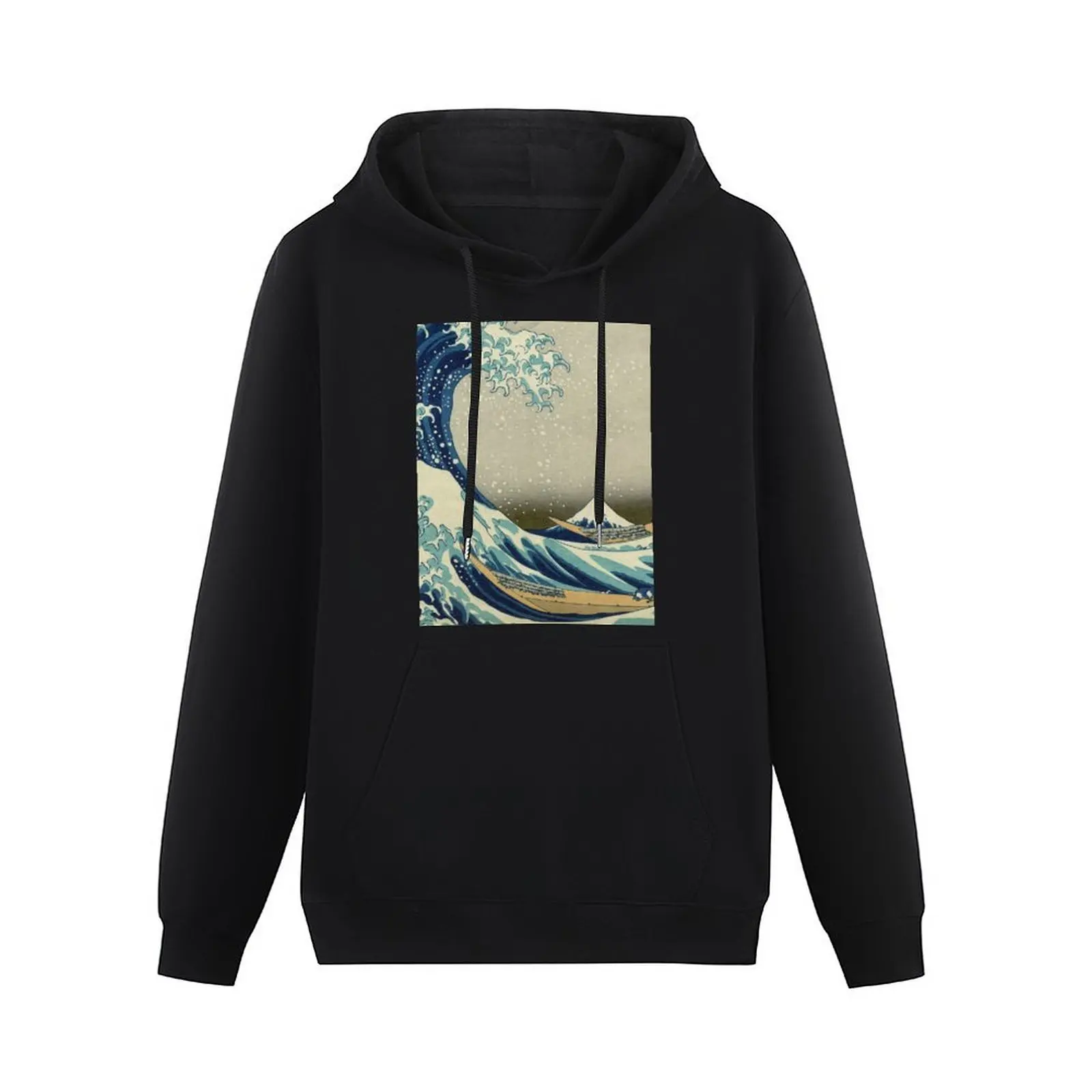 The Classic Japanese Great Wave off Kanagawa by Hokusai Pullover Hoodie korean clothes japanese style blouse mens hoodies