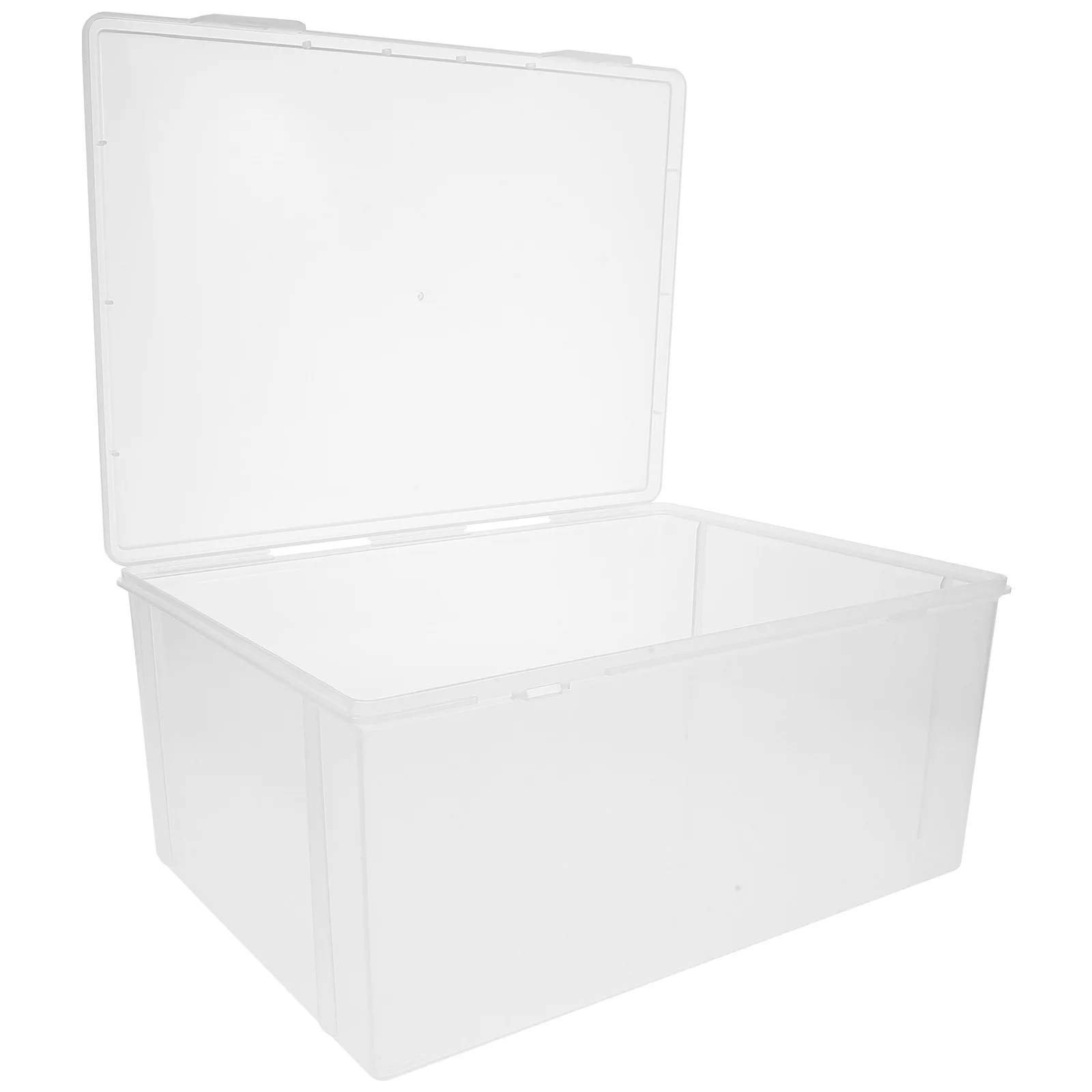 Plastic File Storage Box Clear Document Case For Office Home Stackable Pp Material File Box For Papers Photos Magazines