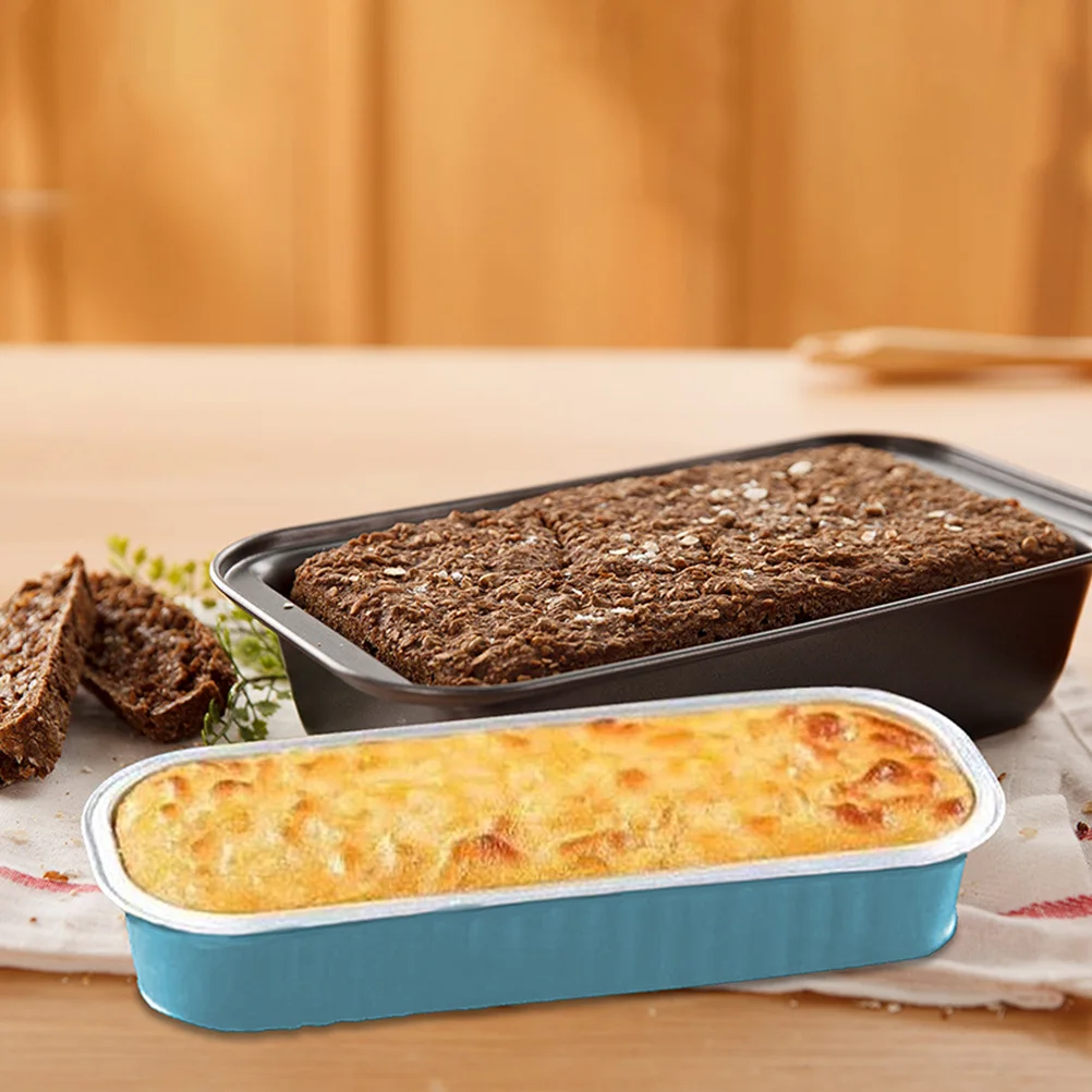 

30Pcs Baking Mold Set Thickened Mini Loaf Pans with Lids for Cake Muffin Pudding Dessert Party Aluminum Foil Food Containers