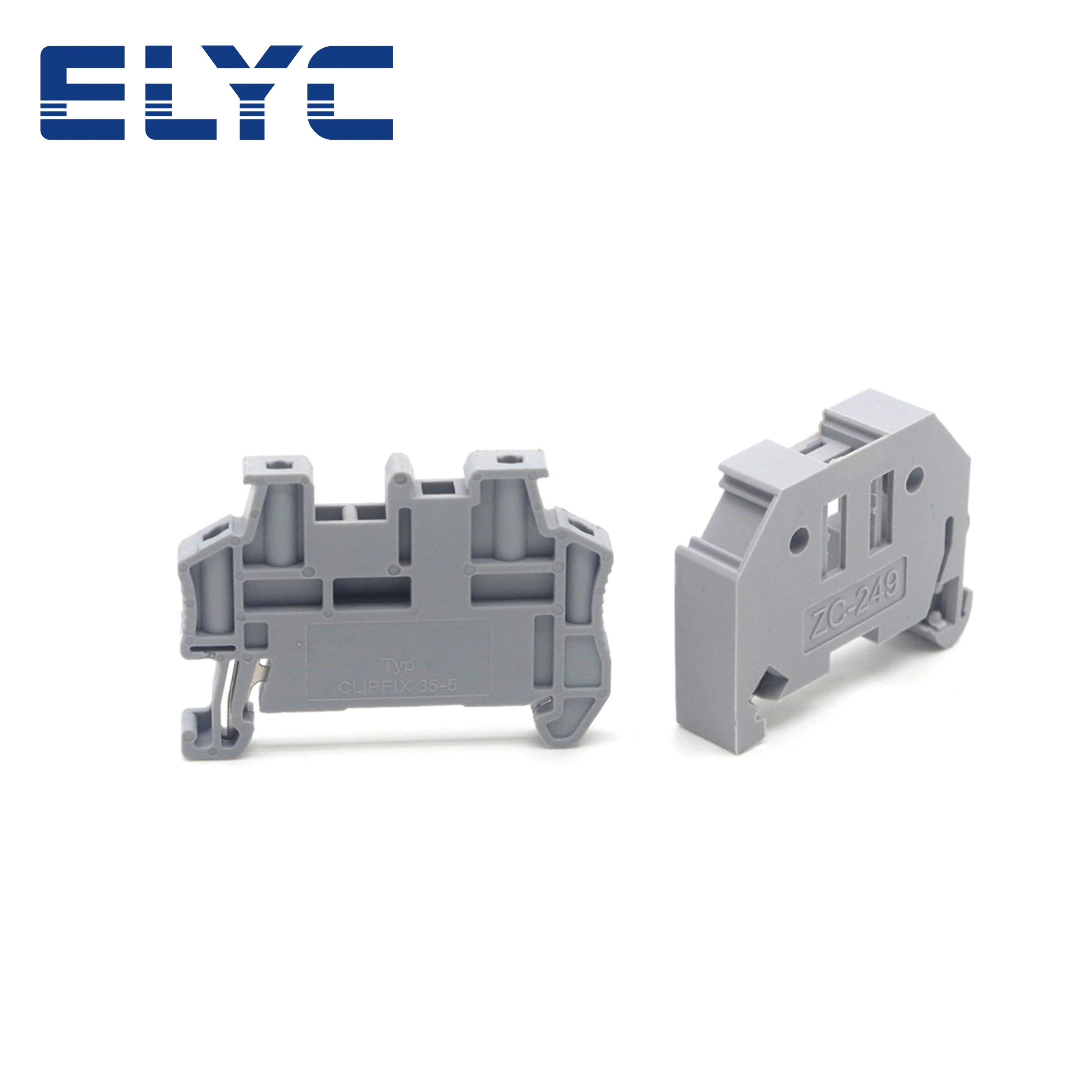 100PCS ZC249 249-117 Terminal Block Terminal Fixer Guide Clamp ST Wiring Termin ZC35-5 Self-locking Spring End Stop