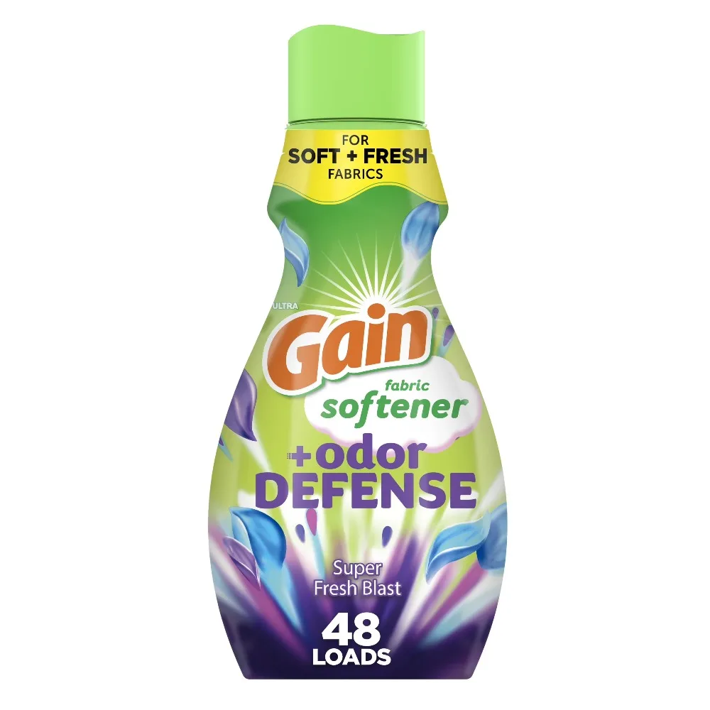 Liquid Fabric Softener for Freshness and Odor Protection Super Fresh Blast Scent 35 fl oz 48 Loads Laundry Detergent Booster