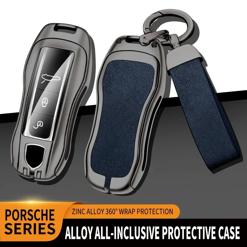 Zinc Alloy Car Remote Key Case Cover Shell Fob For Porsche Panamera Cayenne 971 911 9YA Macan Boxster Keychain Car Accessories