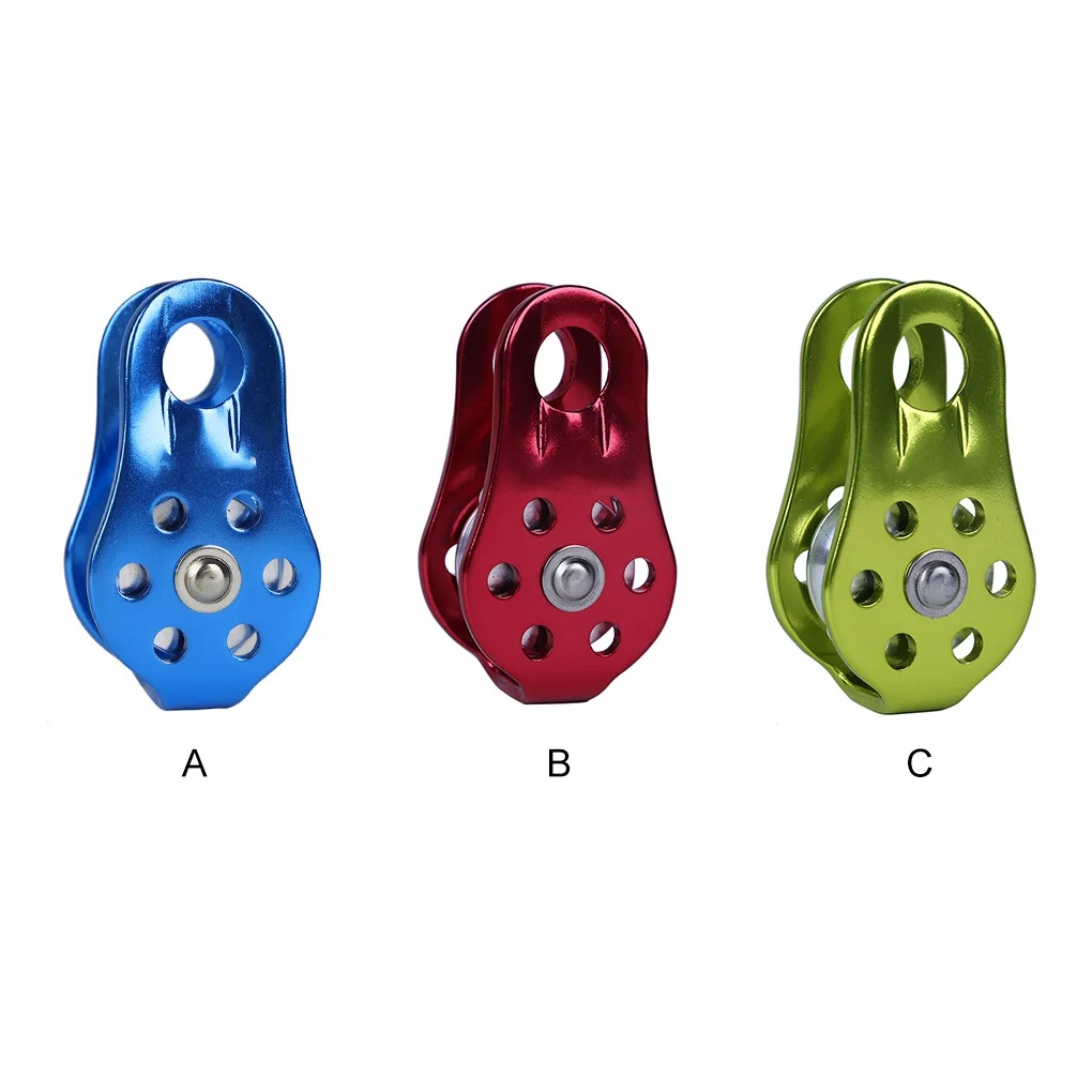 

Climbing Pulley Outdoor Camping Sheave Survival Rope Rescue Mountaineering Tensioning Sport Traverse Hauling Blue