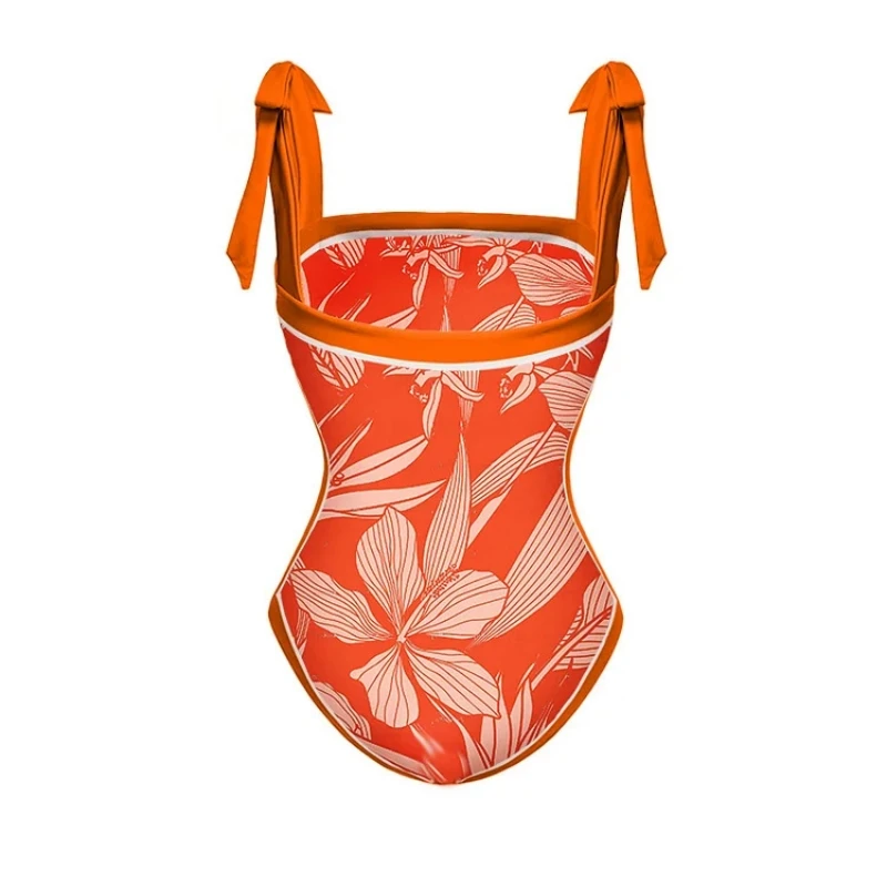 2024 High Quality Double-sided Printed Push Up Women Bikini Set Printed Strappy Bandage Swimwear Brazilian Biquini Bathing Suit