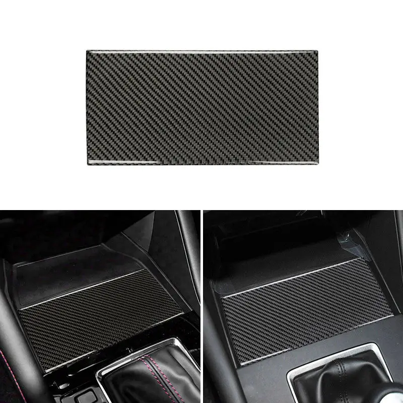 

Car Accessories Center Gear Shift Panel Water Cup Holder Cover For Mazda 3 Axela BP 2020 2021 2022 2023 Soft Carbon Fiber Trim