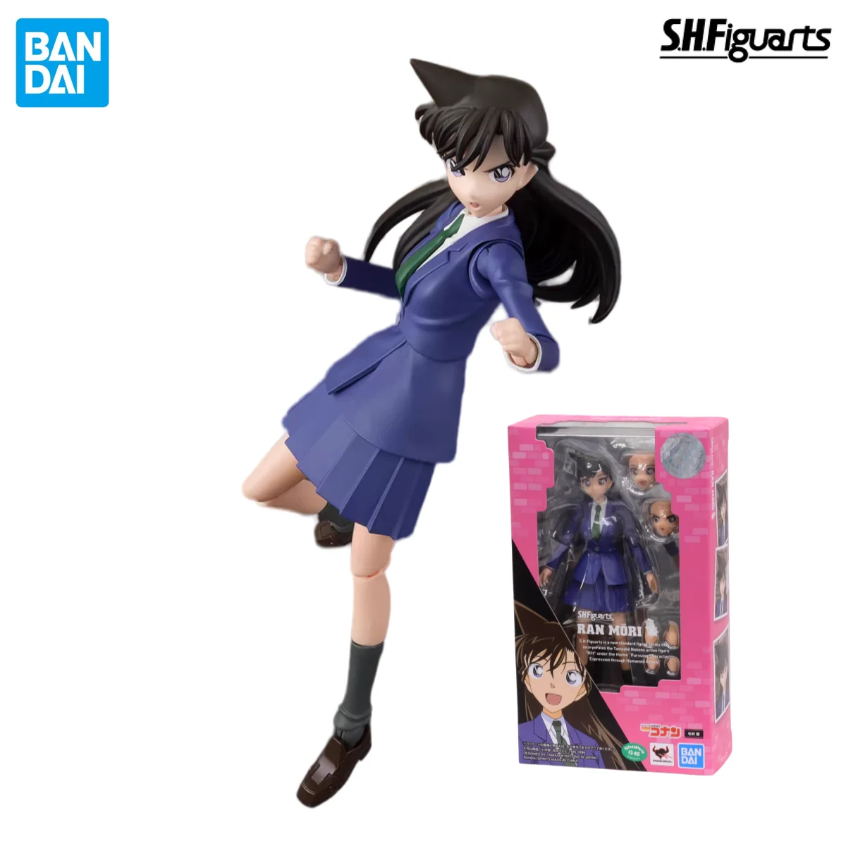 BANDAI S.H.Figuarts Original Detective Conan Mouri Ran Rachel Moore Anime Figure Action Figure Birthday Present Toy Gift