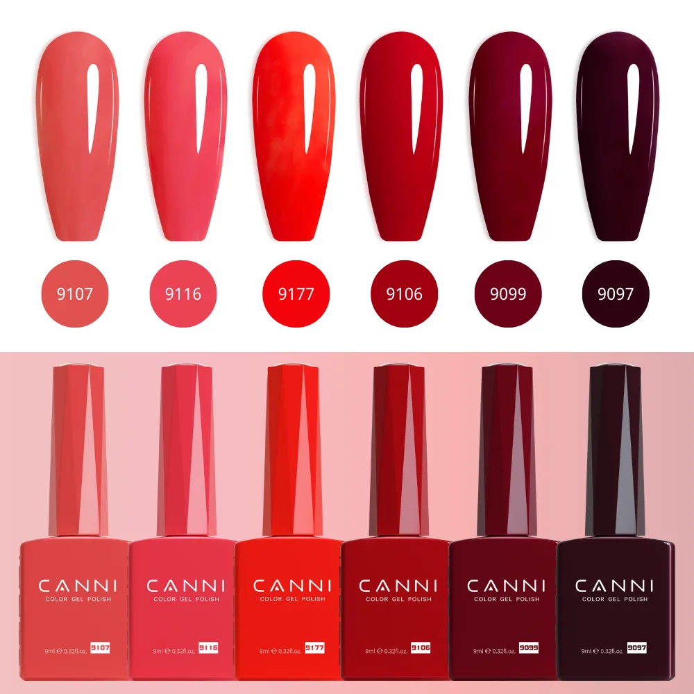 CANNI Herbst Gel-Nagellack-Set Braune Erdfarben Warme Kaffeefarben UV LED Soak-Off Langanhaltend Hohe Deckkraft Nagel-Maniküre 9ml
